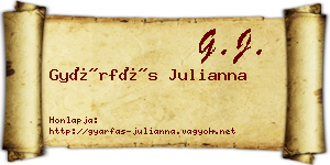 Gyárfás Julianna névjegykártya